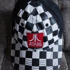 Atari Checkered Black and White Adjustable Cap, NWOT